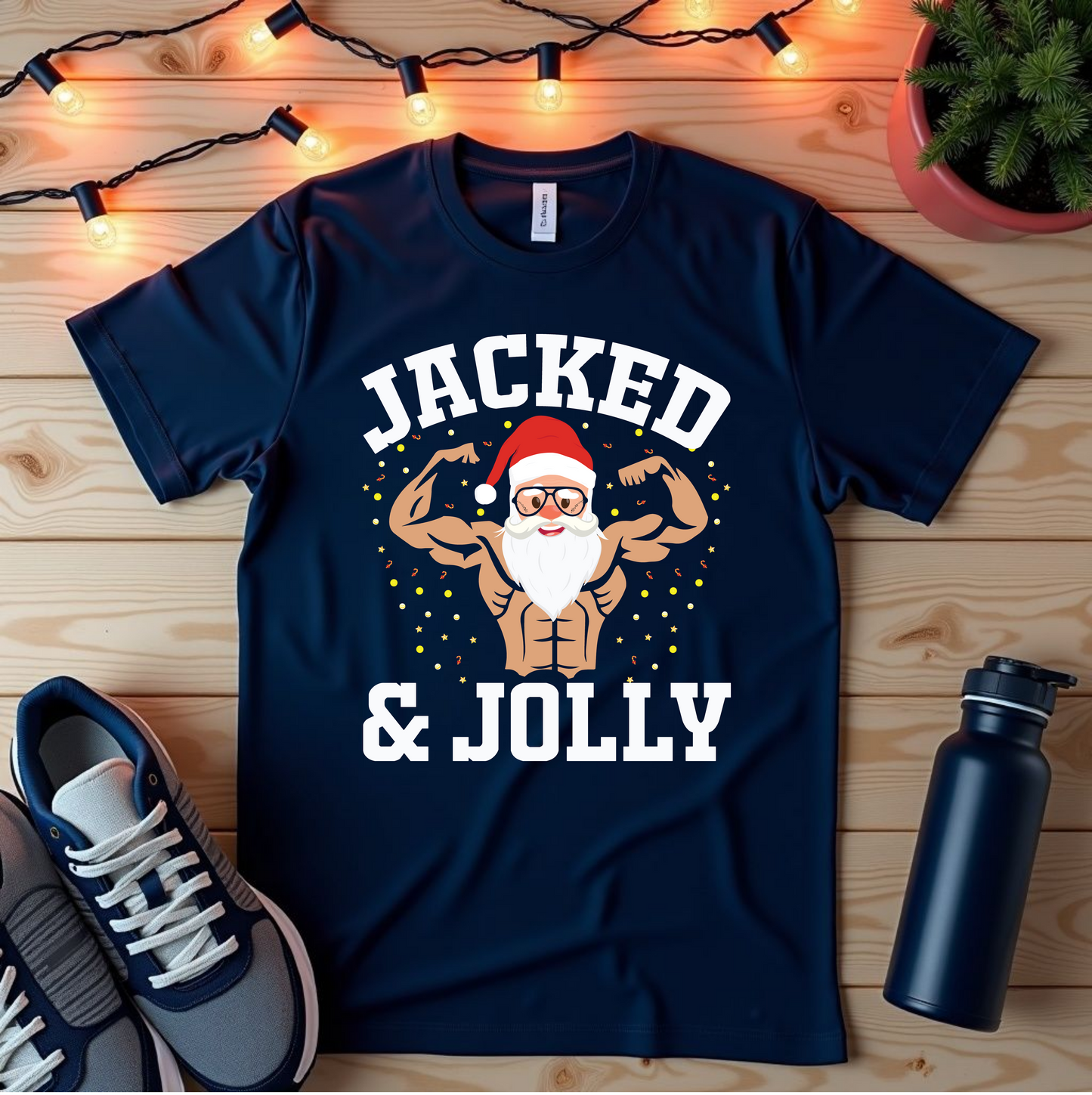 Jacked & Jolly Santa T-Shirt