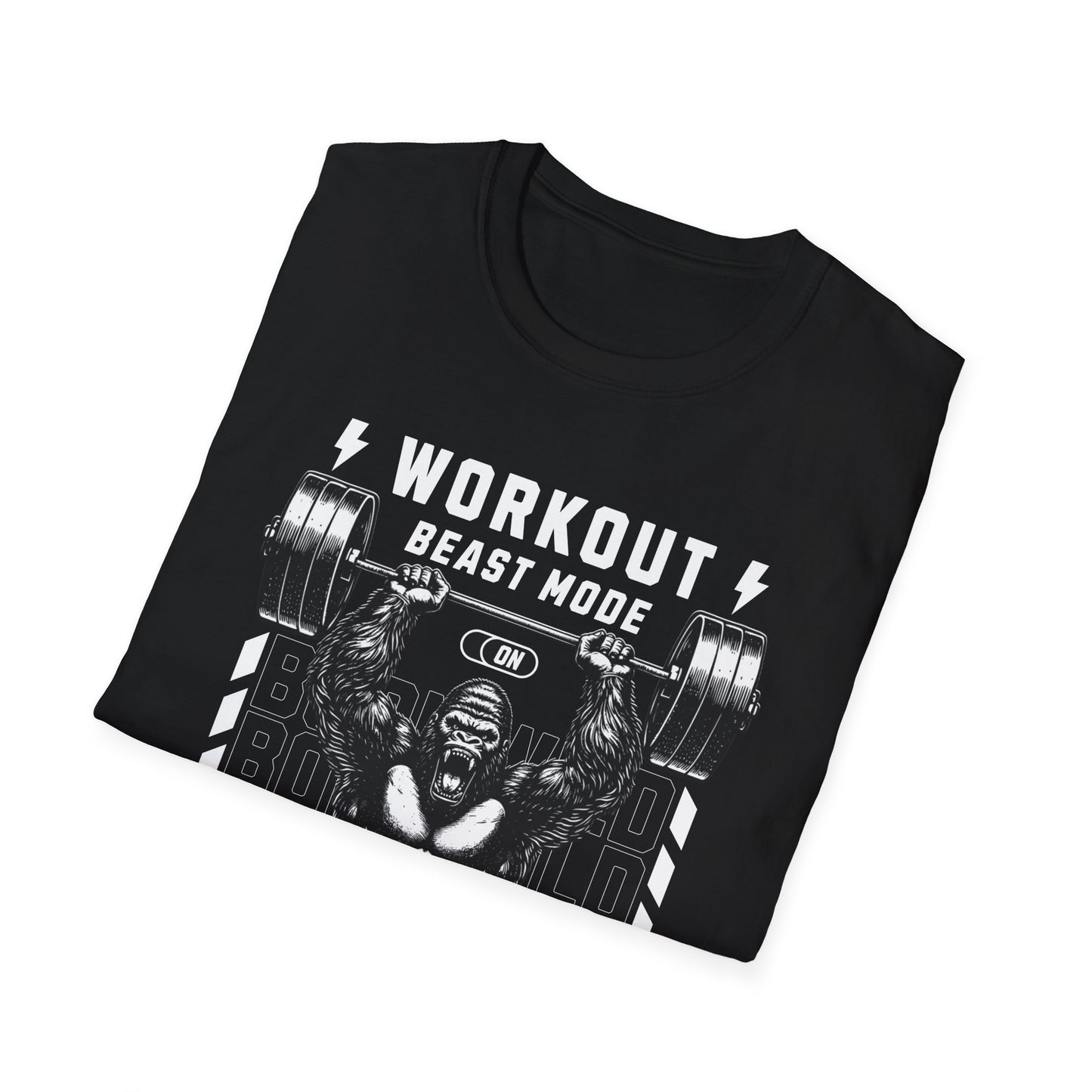 Workout Beast Mode T-Shirt — Born Wild 1992 Gym Tee