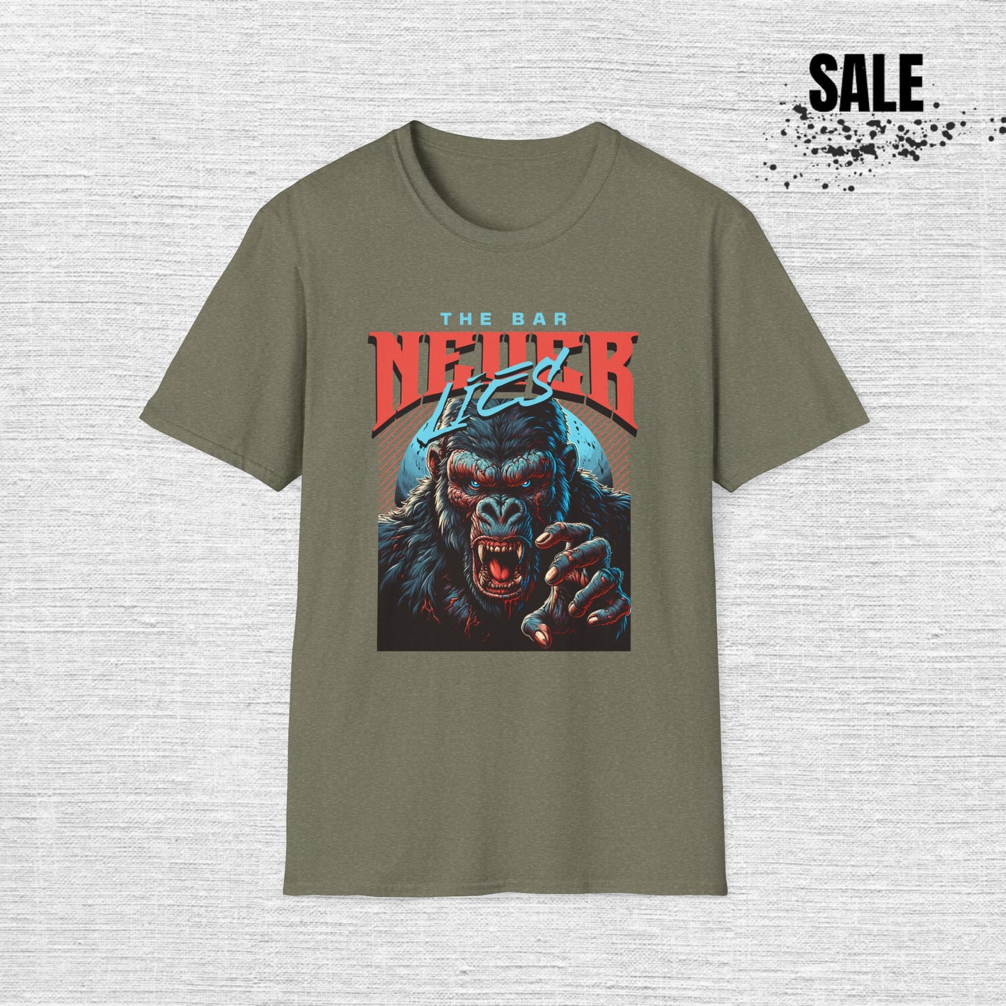 Gorilla Gym T-Shirt — "The Bar Never Lies" Fitness Tee