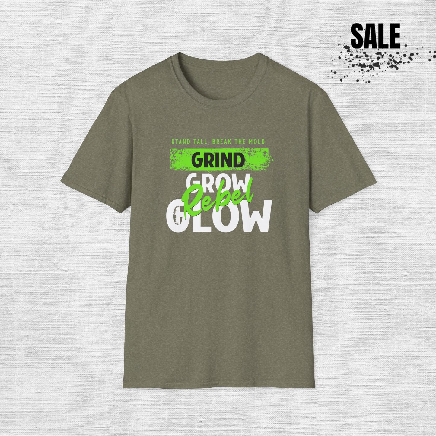 Grind Grow Glow Graphic Tee — Motivational Fitness T-Shirt