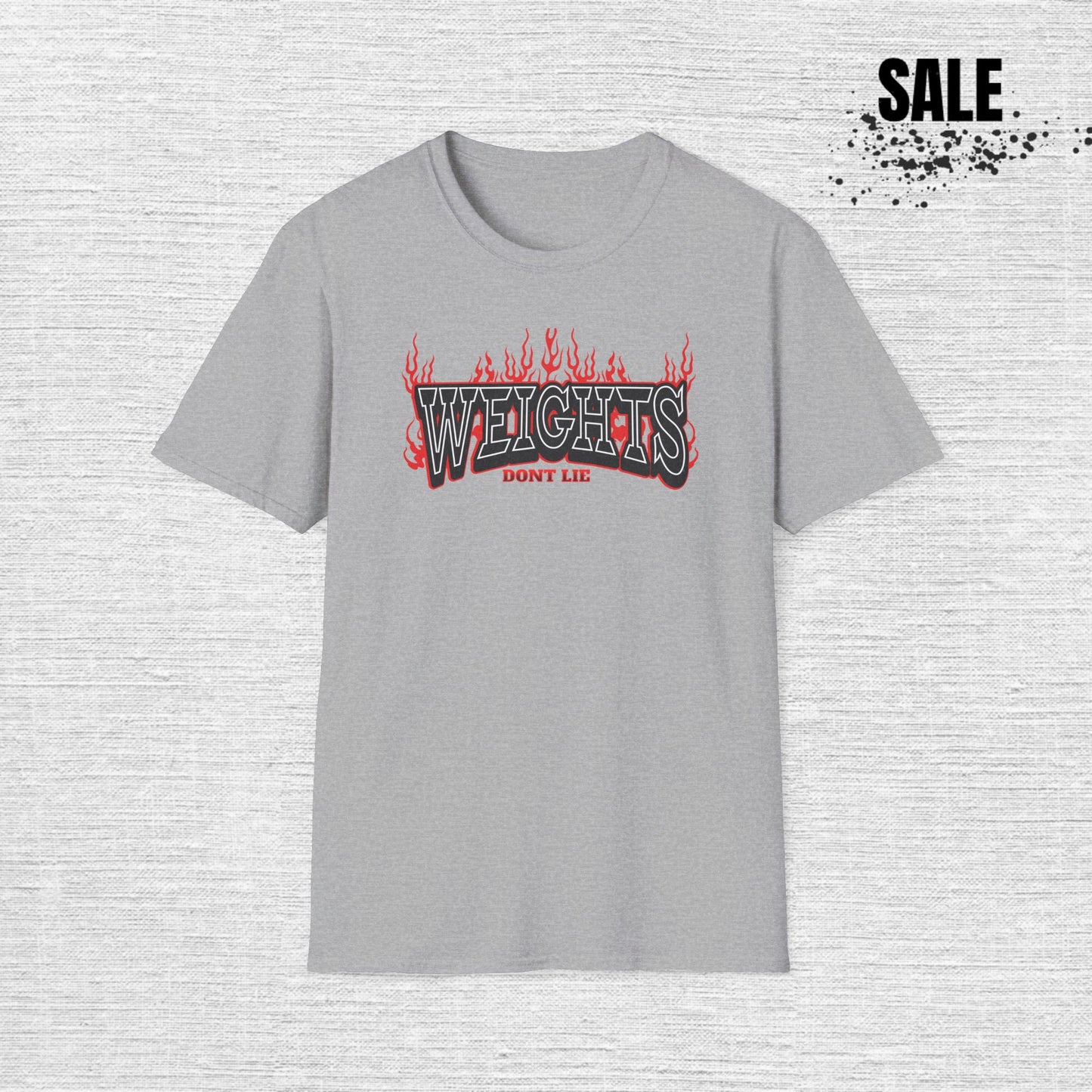 Weights Flame T-Shirt — Gym & Fitness Workout Tee