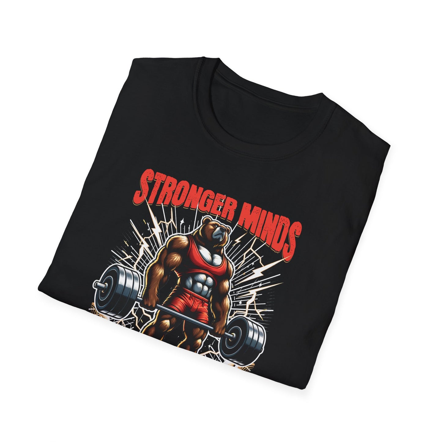 Workout T-Shirt — "Stronger Minds, Stronger Bodies" Weightlifting Graphic Tee
