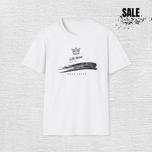 Lift Now Brushstroke T-Shirt — Minimal Crown Fitness Tee