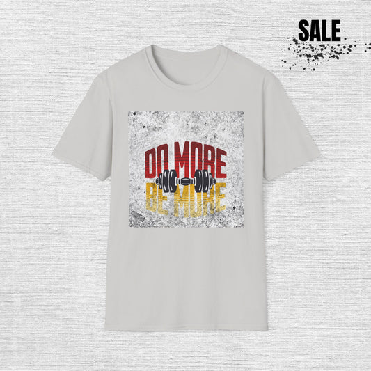 T-Shirt — "Do More, Be More" Barbell Fitness Graphic Tee