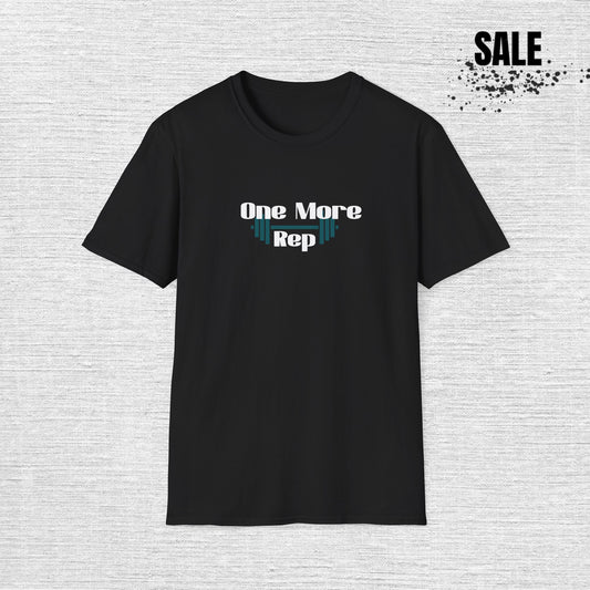 One More Rep Fitness T-Shirt - Unisex Softstyle Workout Tee