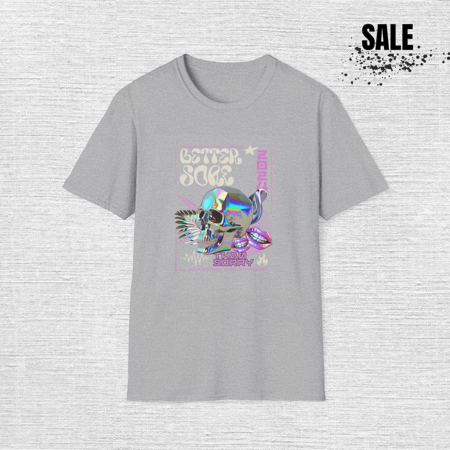 Skull holographic Gym T-Shirt — Heavy Metal Fitness Tee