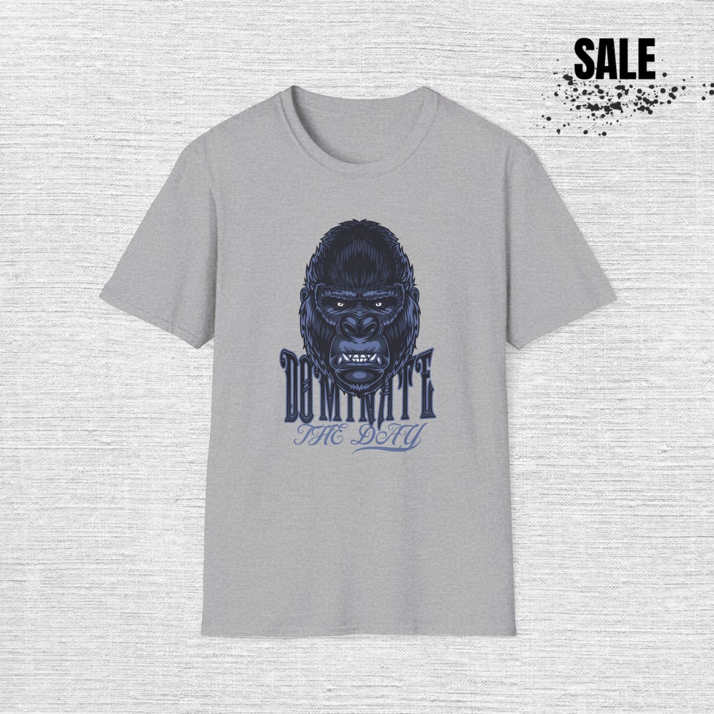 Gorilla King Graphic T-Shirt — "The Don" Blue Skull Ape Streetwear