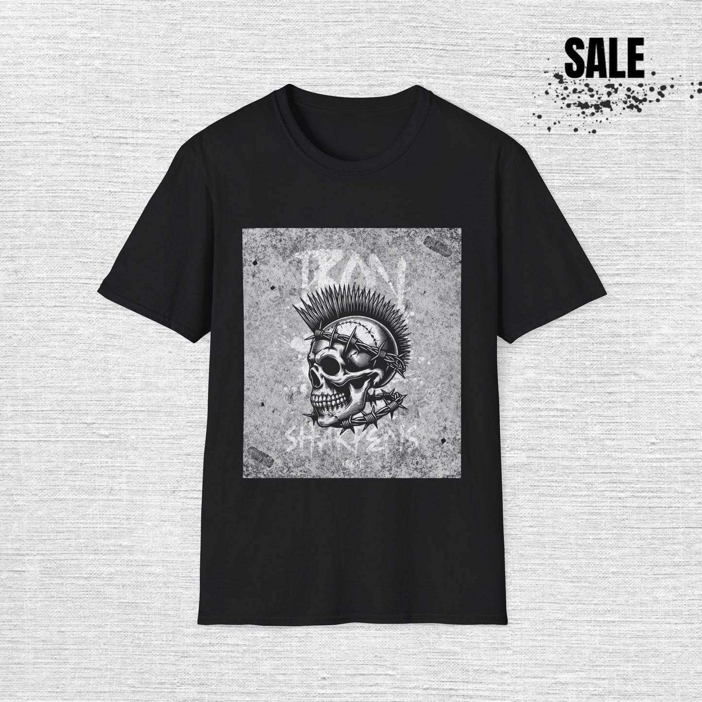 Punk Skull Mohawk T-Shirt — Grunge Rock Graphic Tee