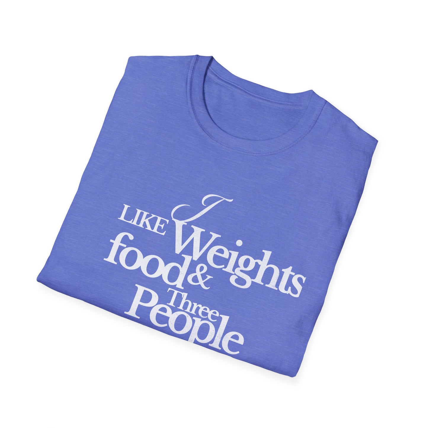 Fitness Enthusiast T-Shirt: 'I Like Weights & Food'