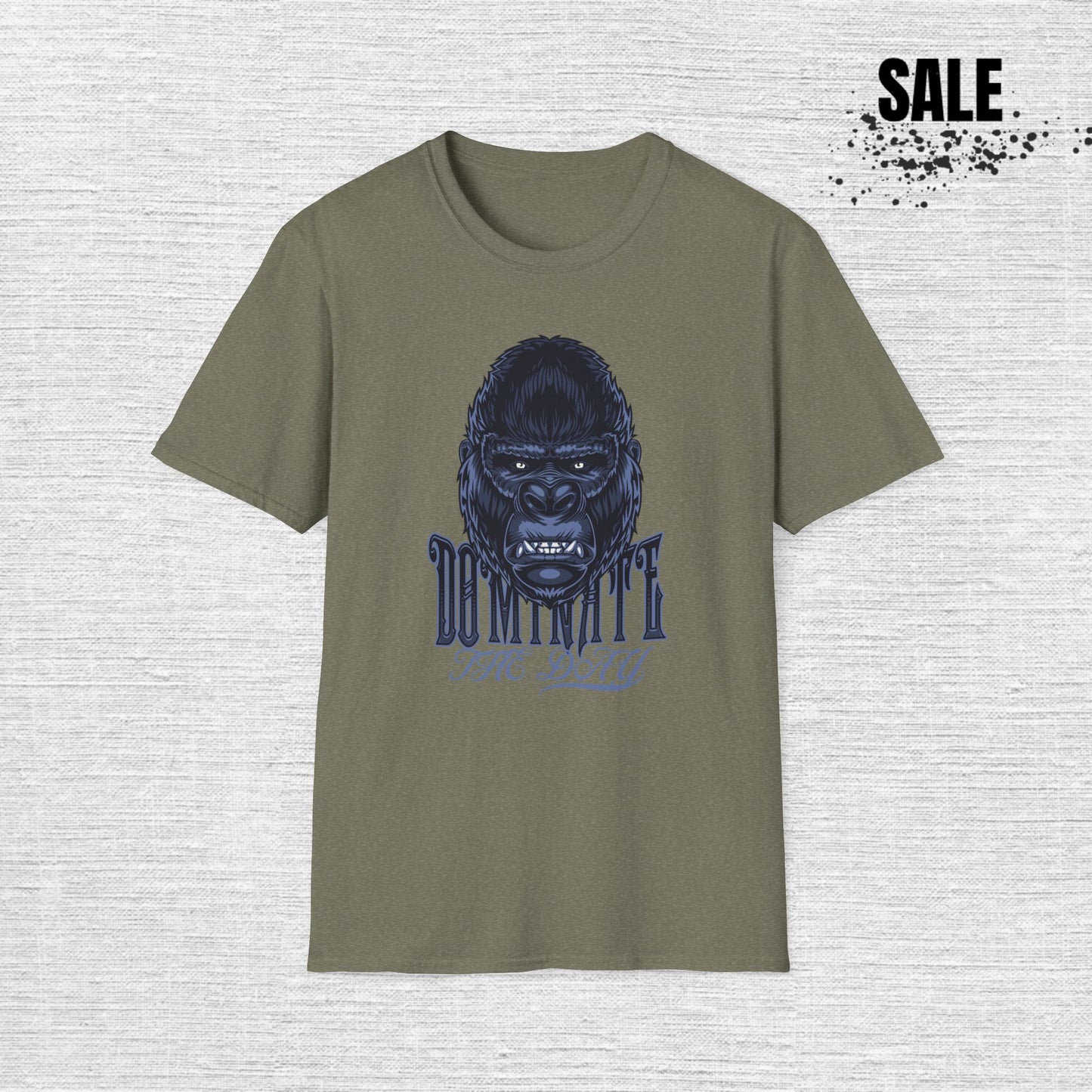 Gorilla King Graphic T-Shirt — "The Don" Blue Skull Ape Streetwear