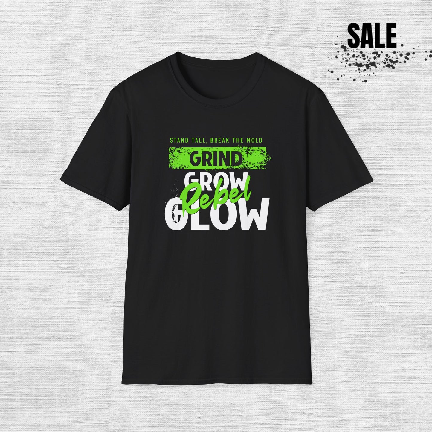 Grind Grow Glow Graphic Tee — Motivational Fitness T-Shirt