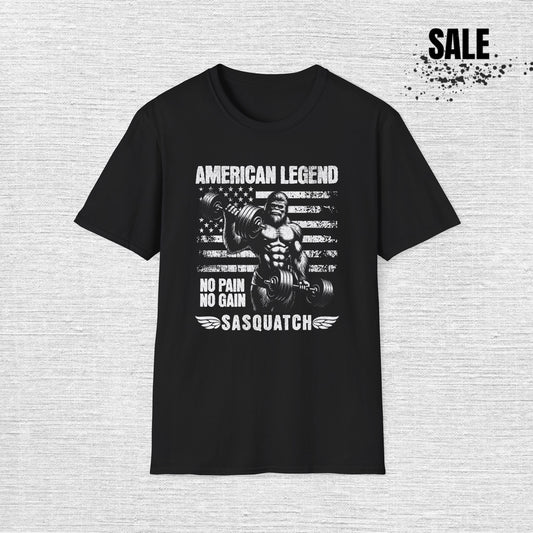 Sasquatch Gym T-Shirt — Bigfoot Workout Tee for Fitness Fans