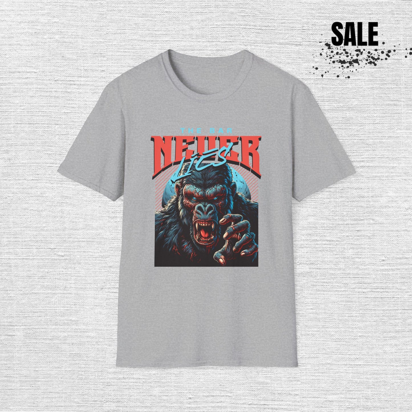 Gorilla Gym T-Shirt — "The Bar Never Lies" Fitness Tee