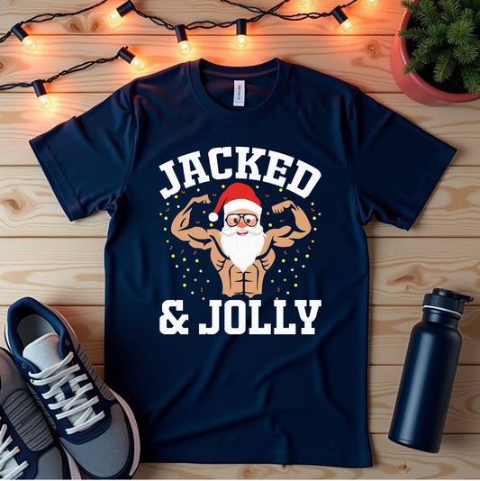 Jacked & Jolly Santa T-Shirt