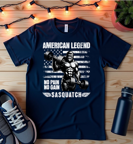 Sasquatch Gym T-Shirt — Bigfoot Workout Tee for Fitness Fans