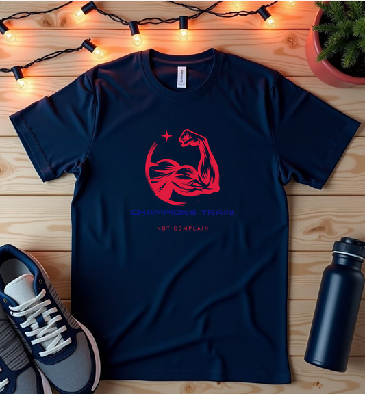 Champions Train Gym T-Shirt — Muscle Fitness Workout Tee