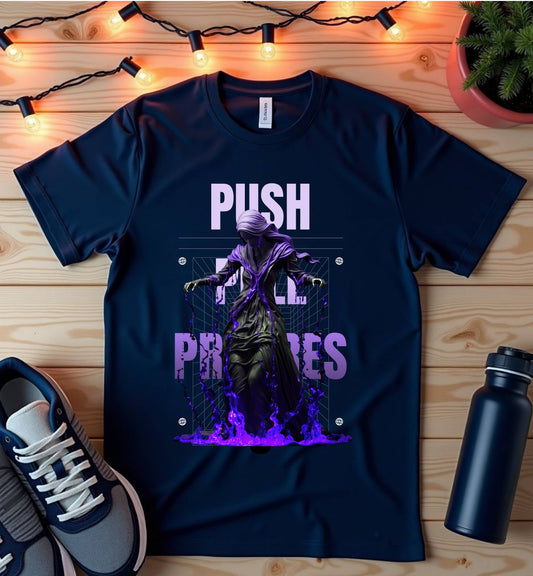 Push Proxies Graphic T-Shirt — Purple Horror Zombie Design