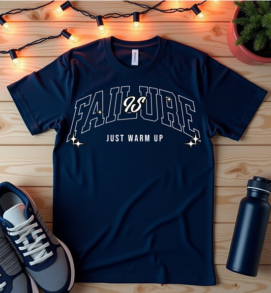 T-Shirt “Fall & Vibe — Just Warm Up” Retro Sparkle Graphic Tee