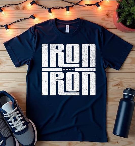 Iron Sharpens Iron Motivational Gym T-Shirt