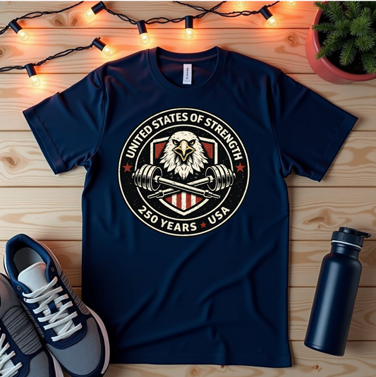 Eagle Strength T-Shirt — "United States of Strength" USA 250 Years Patriotic Tee