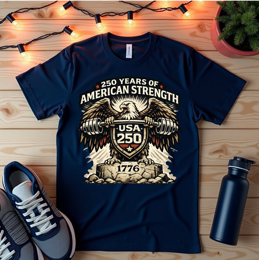 USA 250 Eagle T-Shirt — 250 Years of American Strength 1776 Centennial Tribute