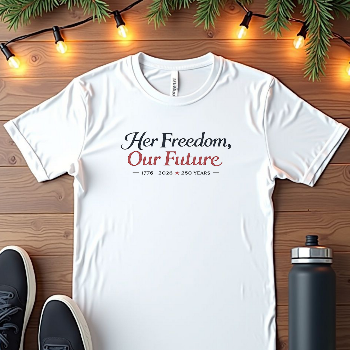 T-Shirt — "Her Freedom, Our Future" Feminist Slogan Tee