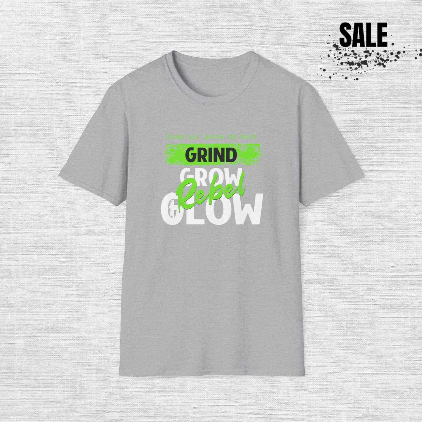 Grind Grow Glow Graphic Tee — Motivational Fitness T-Shirt
