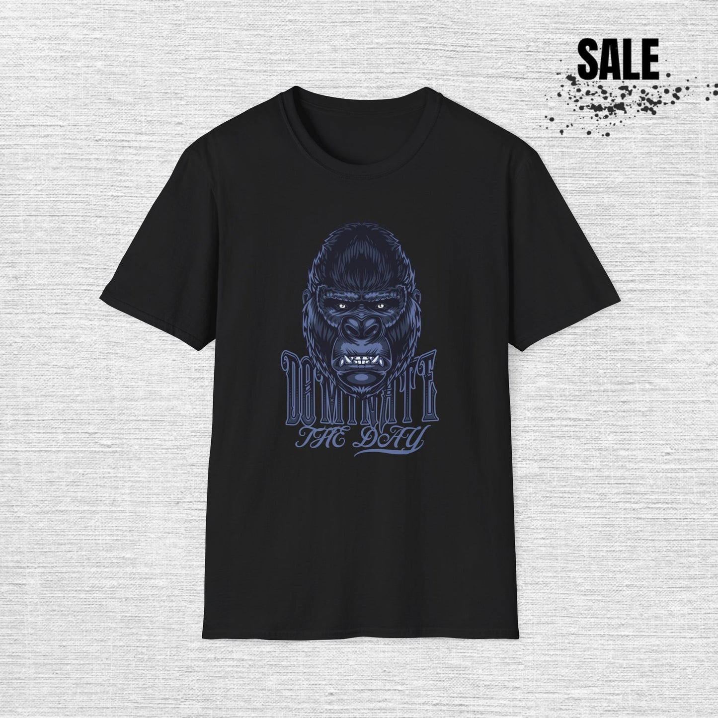 Gorilla King Graphic T-Shirt — "The Don" Blue Skull Ape Streetwear
