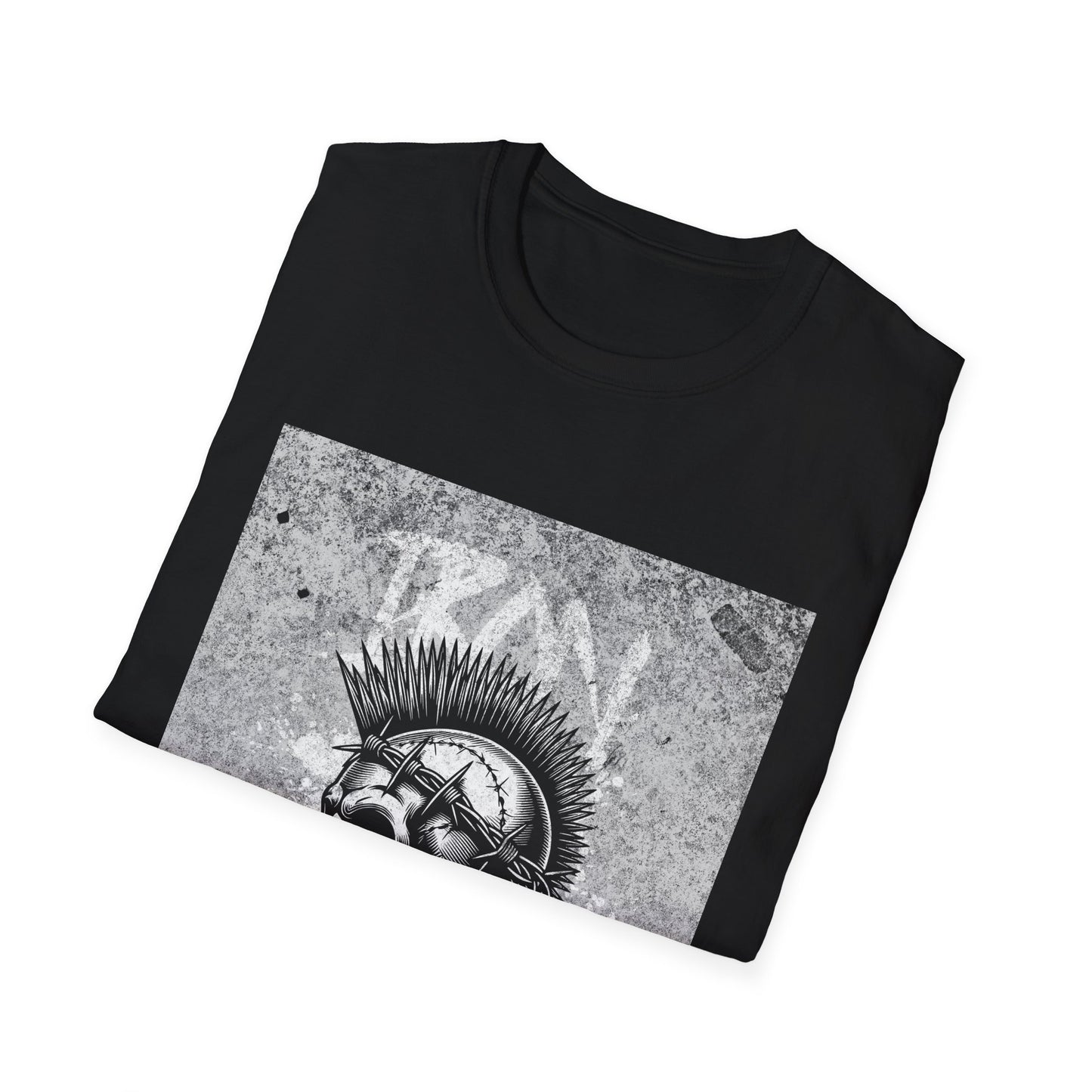 Punk Skull Mohawk T-Shirt — Grunge Rock Graphic Tee