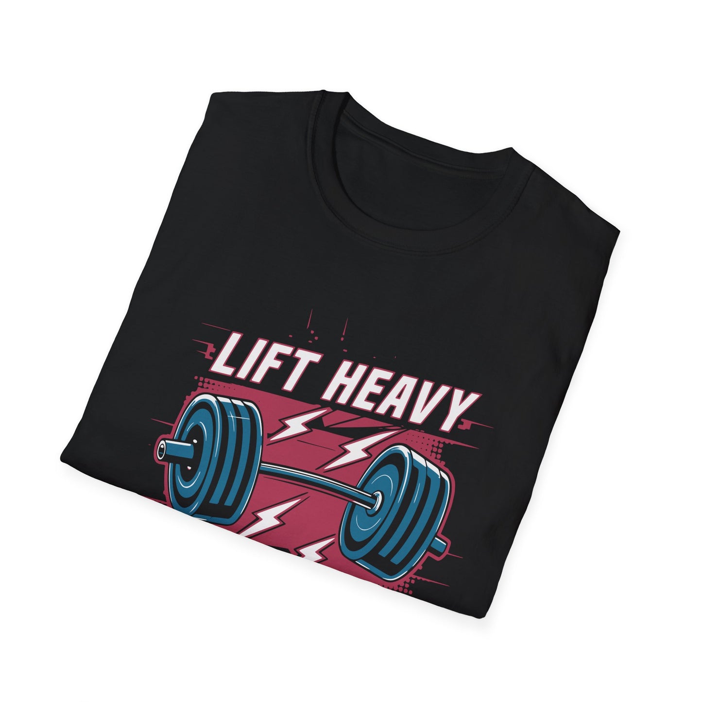 Lift Heavy Live Light T-Shirt — Motivational Weightlifting Gym Tee