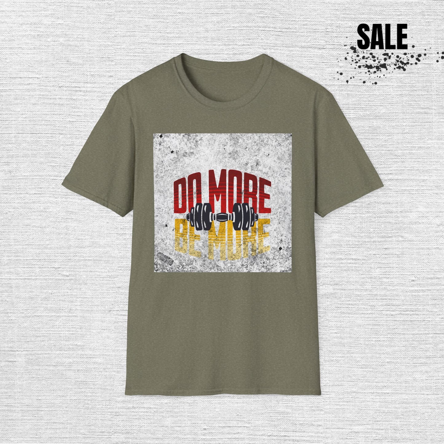 T-Shirt — "Do More, Be More" Barbell Fitness Graphic Tee