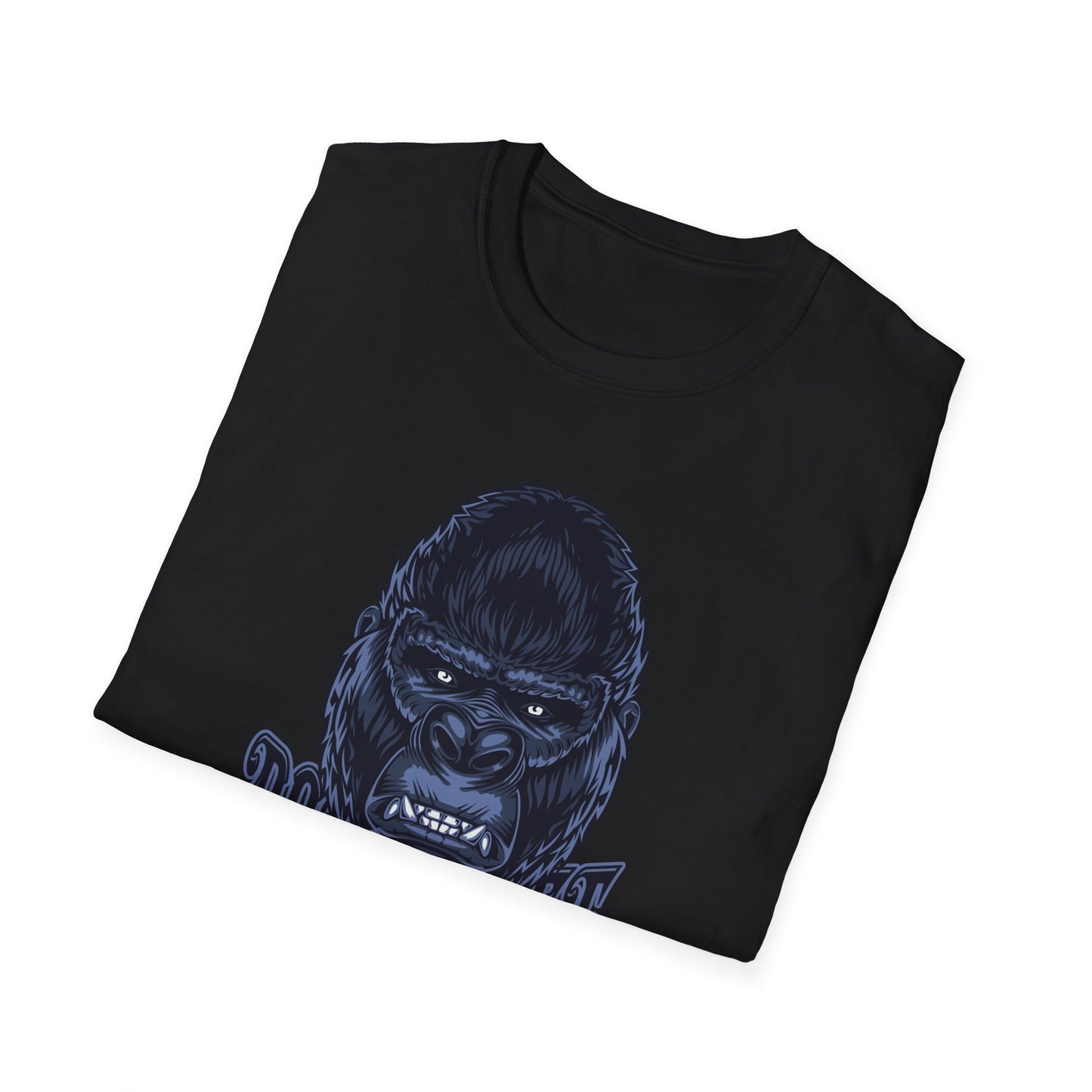 Gorilla King Graphic T-Shirt — "The Don" Blue Skull Ape Streetwear