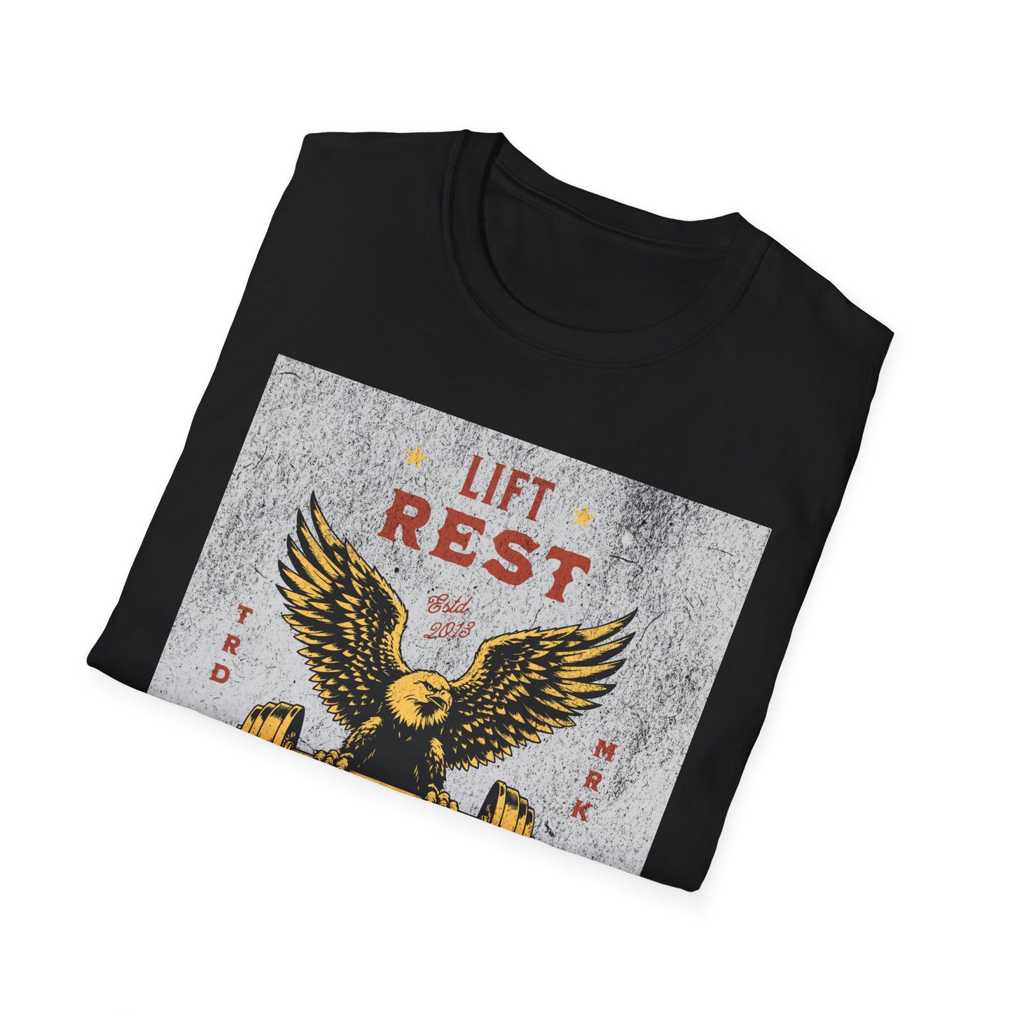 Lift Rest Repeat Gym T-Shirt — Eagle & Barbell Workout Tee