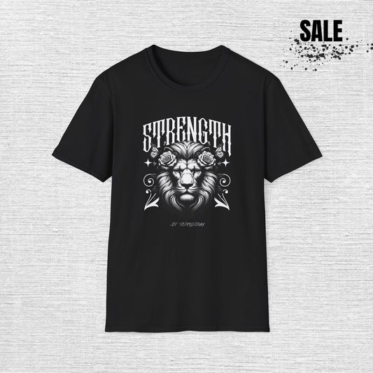 Strength Lion Gym T-Shirt — Motivational Workout Tee
