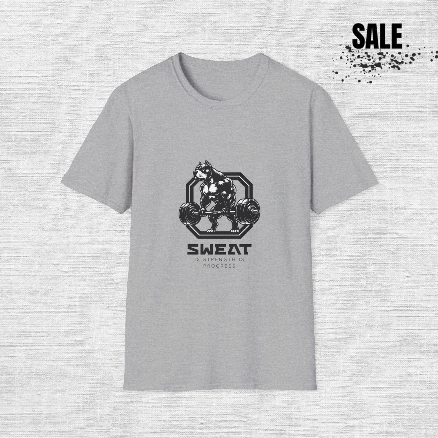 Gym Wolf T-Shirt – “SWEAT” Weightlifting Workout Tee