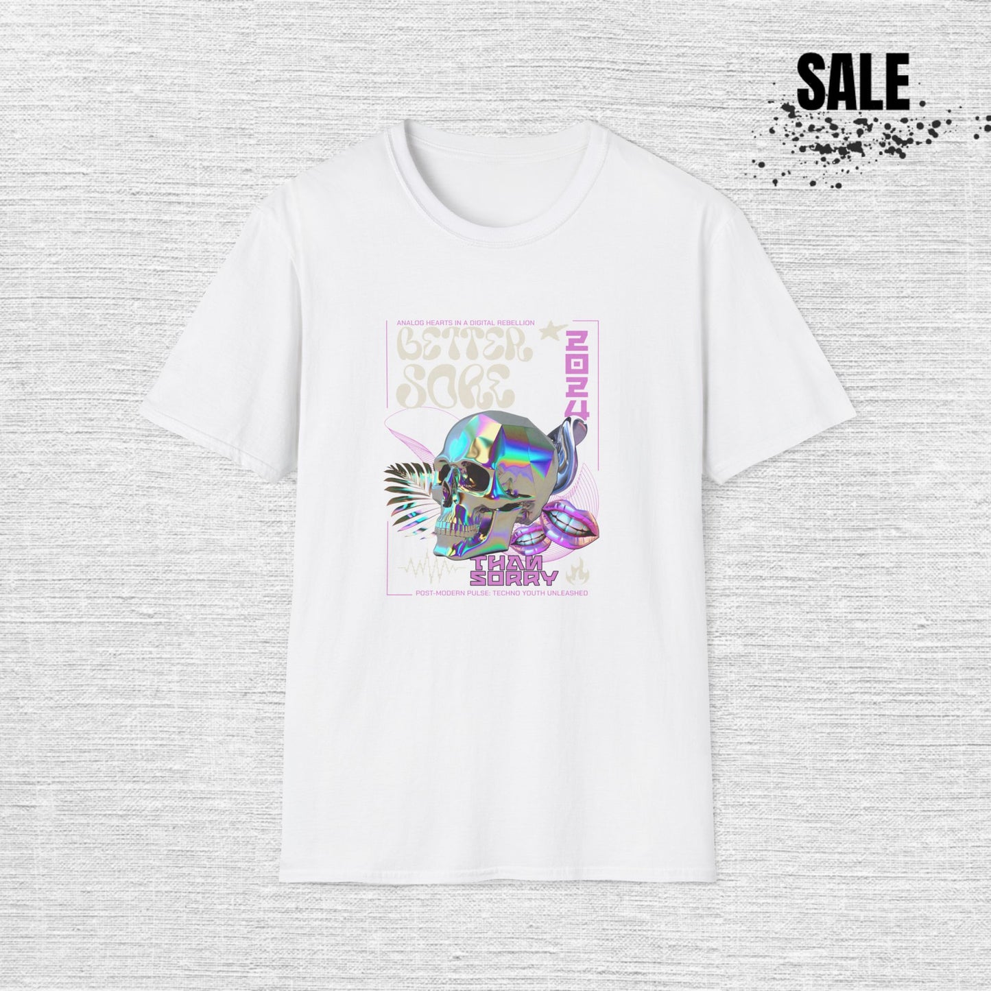 Skull holographic Gym T-Shirt — Heavy Metal Fitness Tee