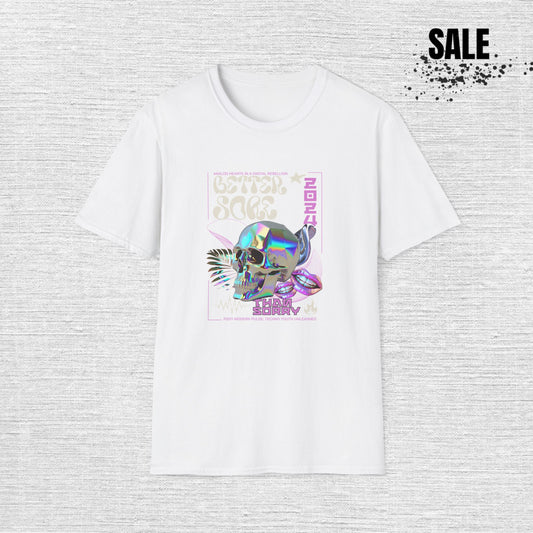 Skull holographic Gym T-Shirt — Heavy Metal Fitness Tee