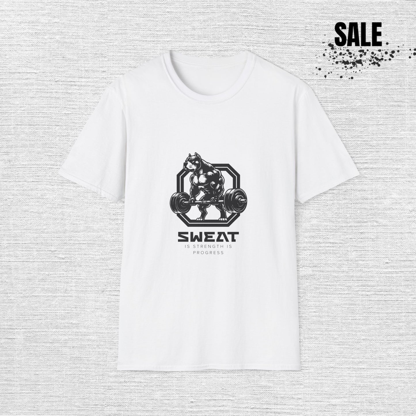 Gym Wolf T-Shirt – “SWEAT” Weightlifting Workout Tee