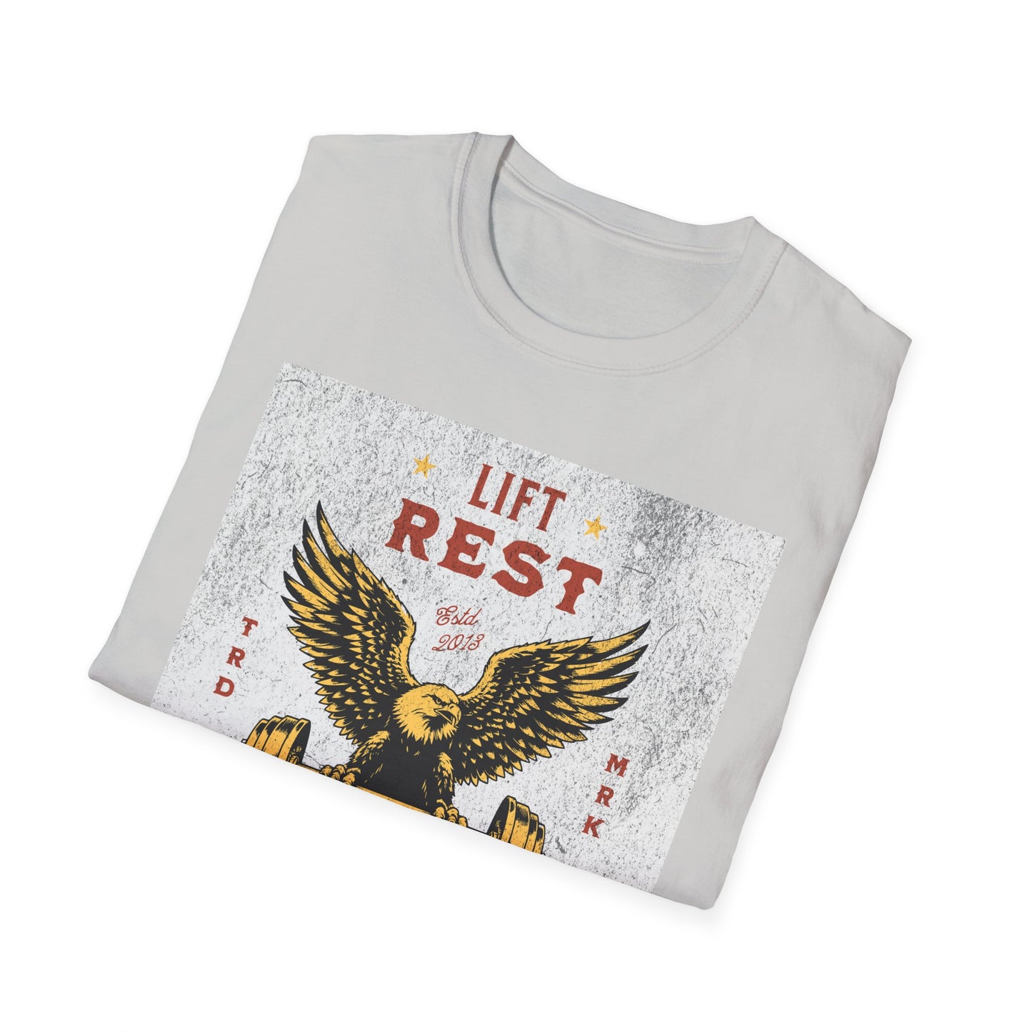 Lift Rest Repeat Gym T-Shirt — Eagle & Barbell Workout Tee