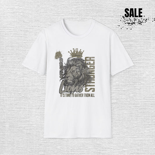 Lion Stronger Gym T-Shirt — Motivational Fitness Tee